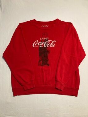 Vintage Red Coca-Cola Graphic Crewneck Sweater (Item No. C32)